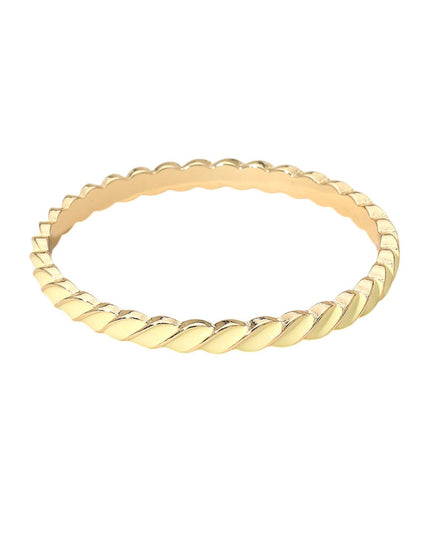 Enamel Inlay Twisted Hinged Bangle Bracelet
