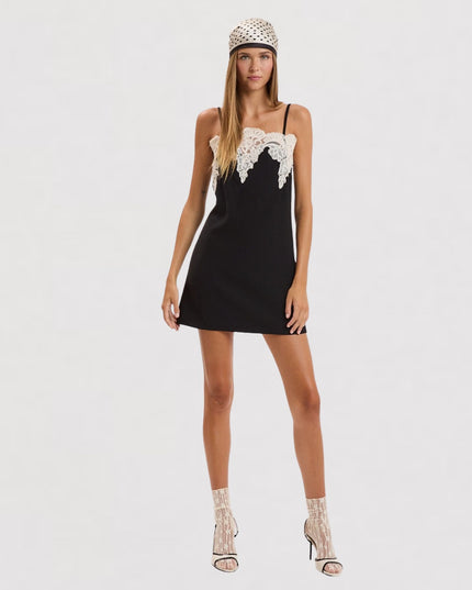 Top Lace Detail Mini Dress