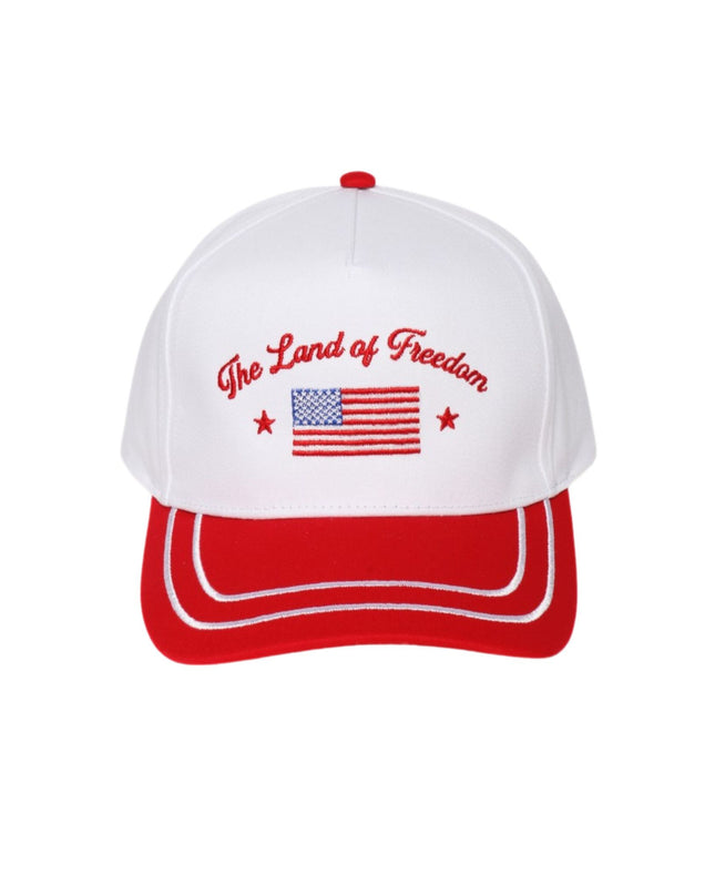 Americana The Land Of Freedom Embroidery Two Tone Trucker Hat