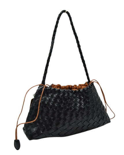 Woven Drawstring Shoulder Bag