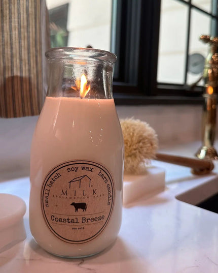 Coastal Breeze Milk Bottle Candle