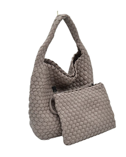 Woven Shoulder Bag & Wristlet