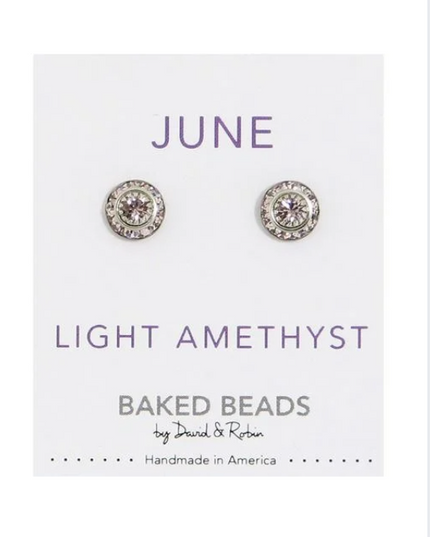 Crystal Birthstone Stud Earrings