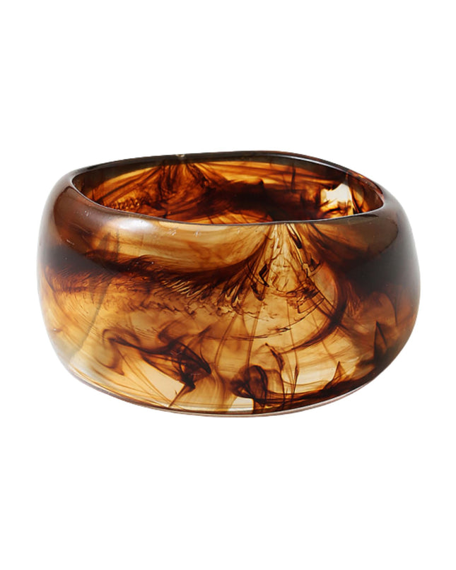 Wide Resin Bangle Bracelet