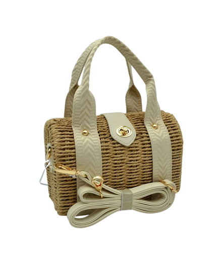 Structured Twist Lock Handbag