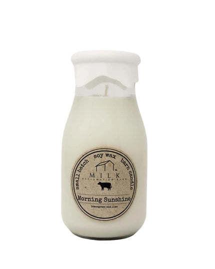 Morning Sunshine Milk Bottle Candle