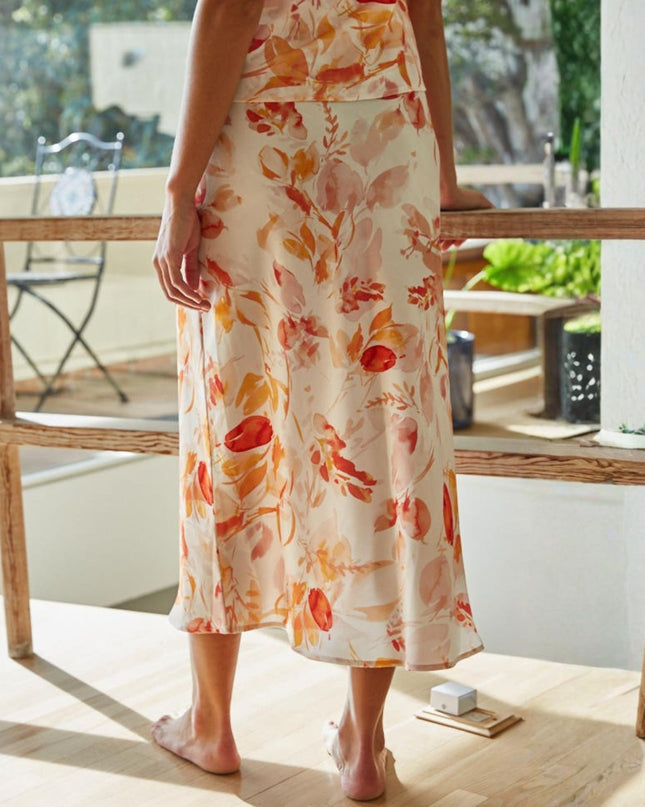 Sweet Nectar Print Midi Skirt