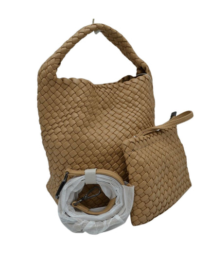 Woven Shoulder Bag & Wristlet