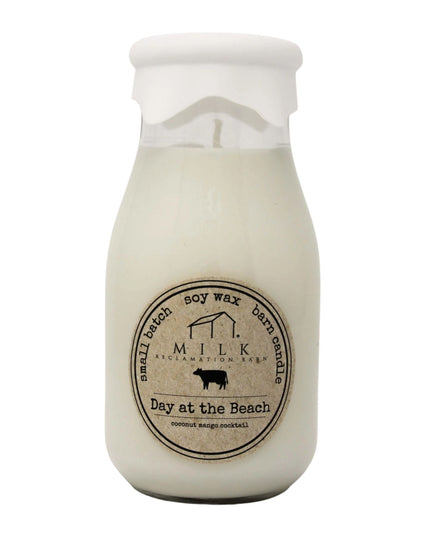 Day At The Beach Milk Bottle Candle
