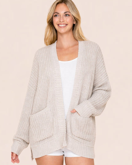 Chenille Cable Knit Cardigan