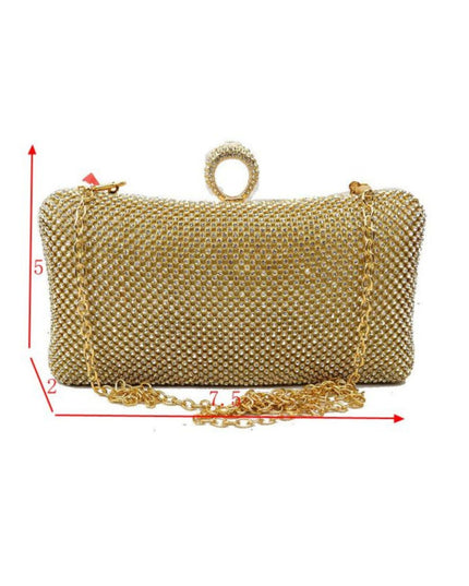 Rhinestone Studded Clutch Crossbody Evening Bag