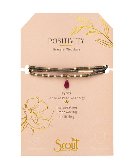 Teardrop Stone Wrap Bracelet/Necklace