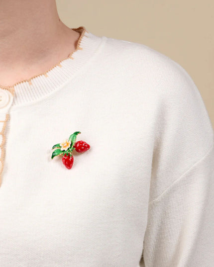 Strawberry Duo Timeless Brooch