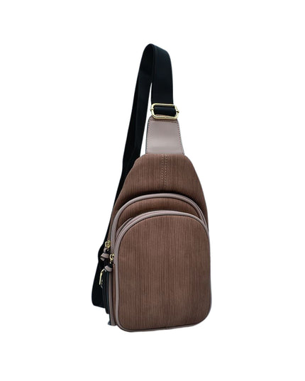 Ribbed Sling Crossbody Bag