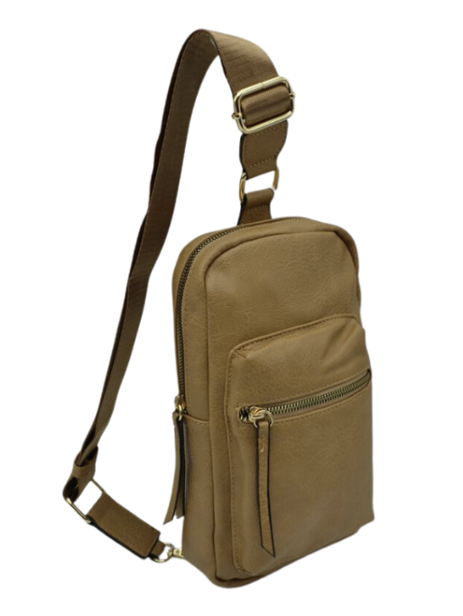 Single Strap Multi Zip Sling Bag