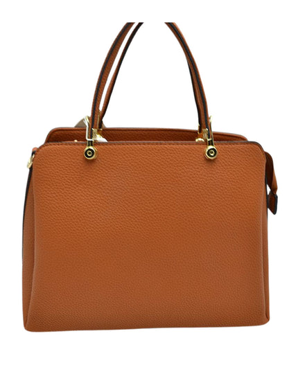 Solid Clutch Hand Bag With Gold Clasps
