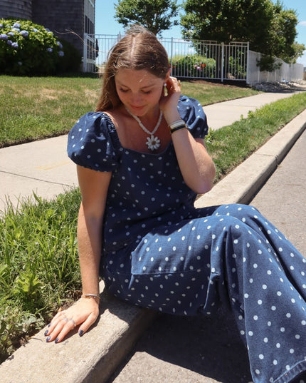 Polka Dot Denim Jeans