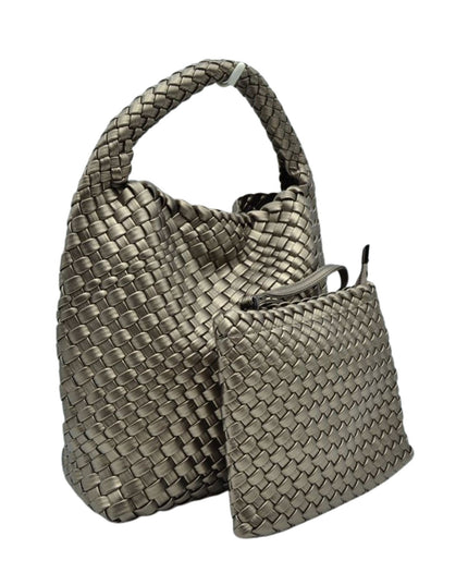 Woven Shoulder Bag & Wristlet