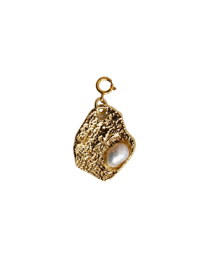 Oyster Pearl Gold Metal Charm