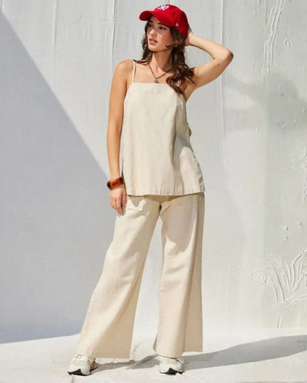 Wide Leg Linen Pants