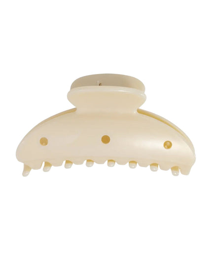 Kitschpop Pearlized Cream Curved Claw Clip 7pc Set Vintage