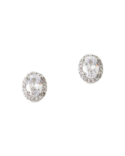 Circle Crystal Stone Rhinestone Stud Earrings