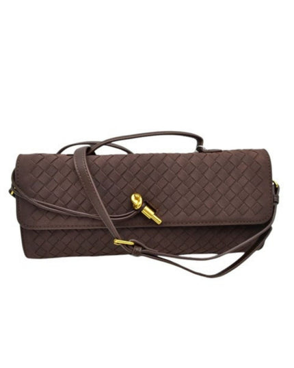 Suede Rectangle Clutch Crossbody Bag