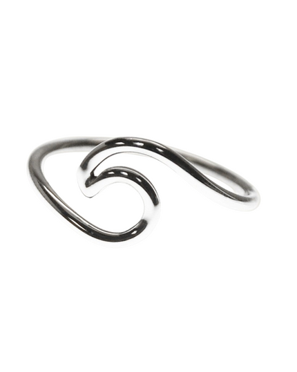 Sterling Silver Wave Outline Ring