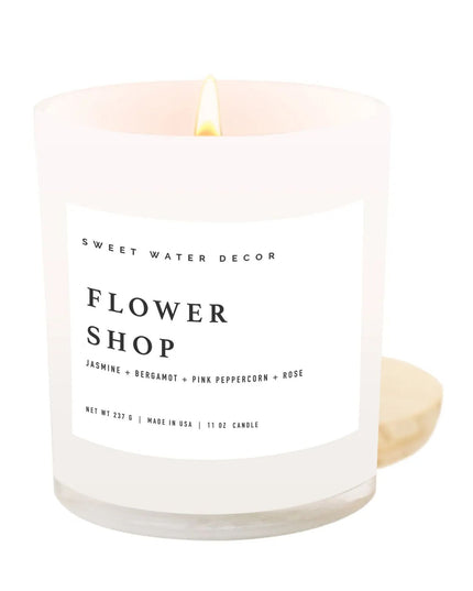 Flower Shop 11oz White Jar Soy Candle
