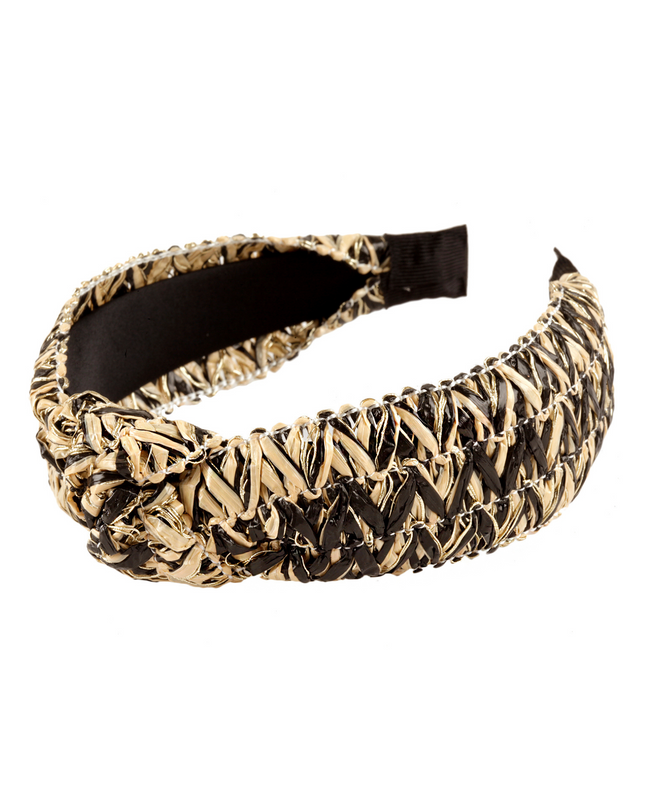 Knotted Two Tone Rattan Headband