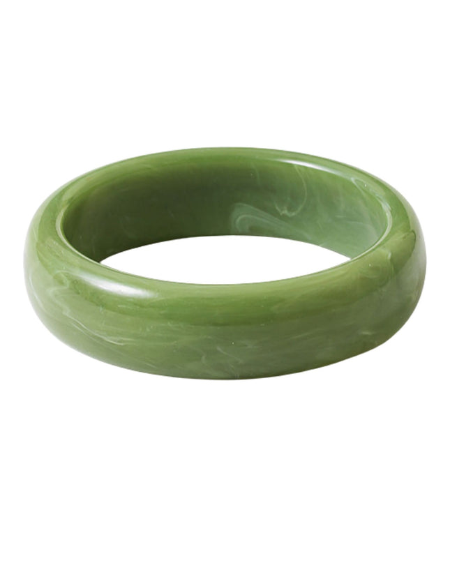 Medium Wide Resin Bangle Bracelet