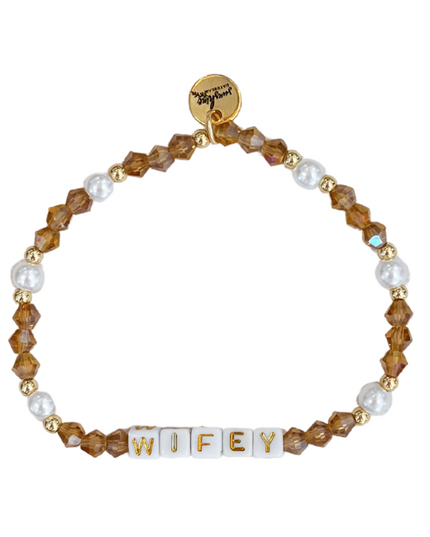 Wifey Letter Block Bracelet