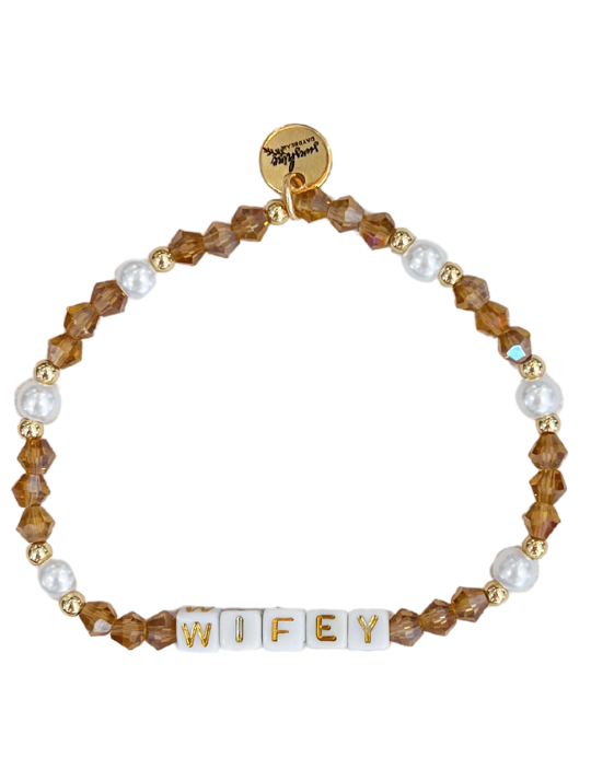 Wifey Letter Block Bracelet