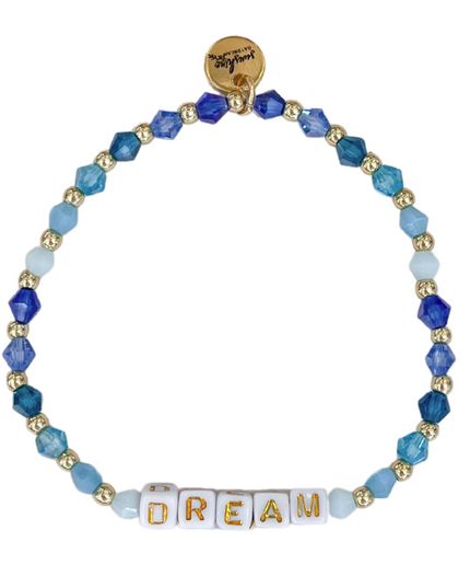Dream Blue Colorful Letter Block Bracelet