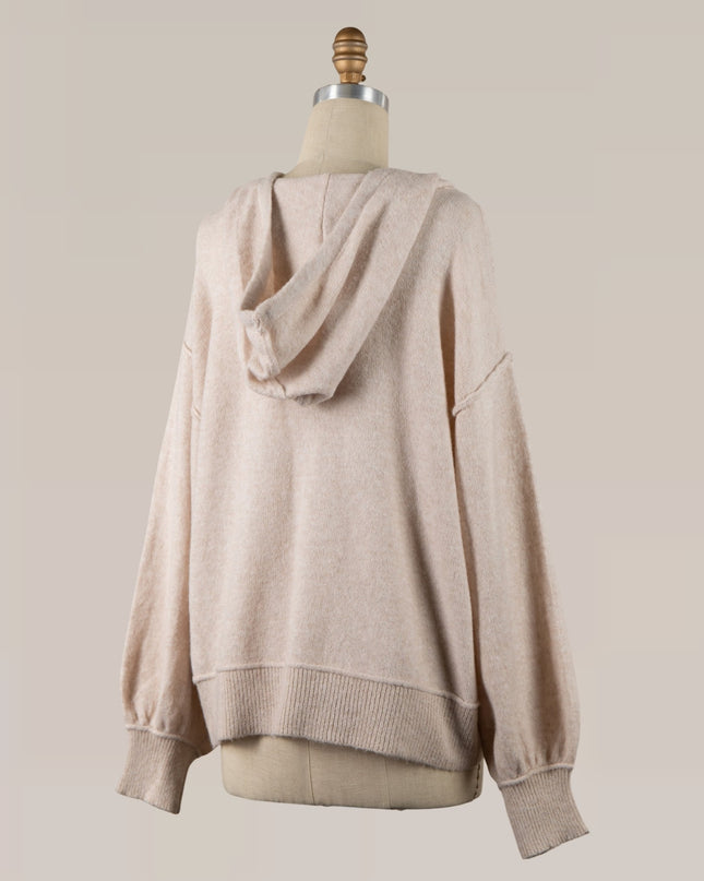 Ultra Soft Cozy Hoodie Knit Sweater