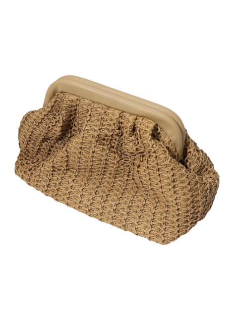 Woven Raffia Clutch Purse Crossbody Bag