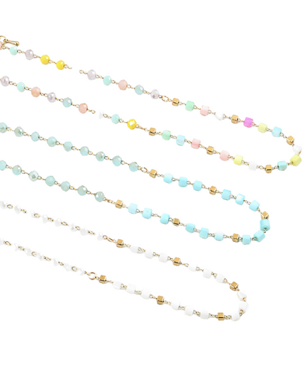 Block Square Bead Necklace