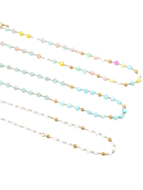 Block Square Bead Necklace