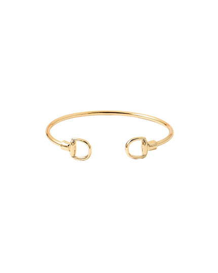 Buckle Tip Thin Metal Cuff Bracelet