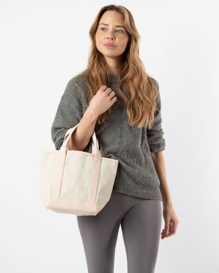 Small Handy Open Top Canvas Tote Bag