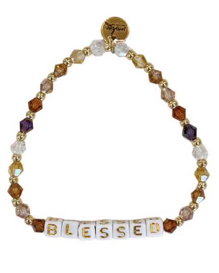 Blessed Neutral Colorful Letter Block Bracelet