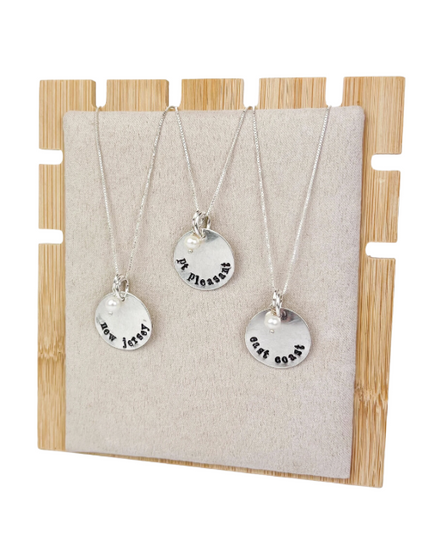 Sterling Silver Large Beach Town Disc