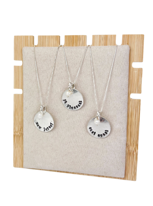 Sterling Silver Large Beach Town Disc