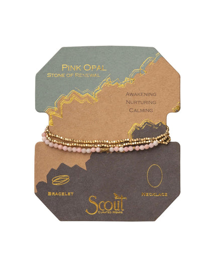 Delicate Stone Wrap Bracelet/Necklace
