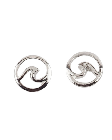 Circle Wave Stud Earrings