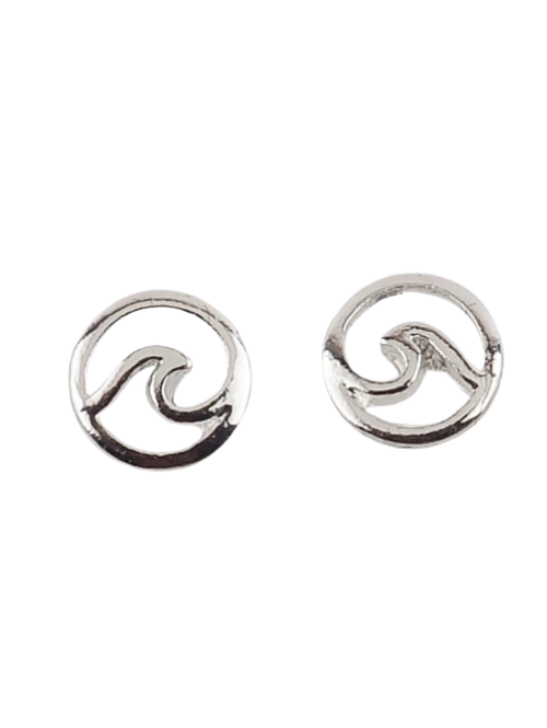 Circle Wave Stud Earrings