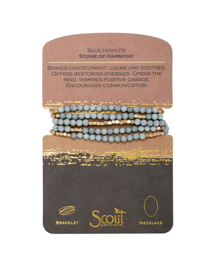 Beaded Stone Wrap Bracelet/Necklace