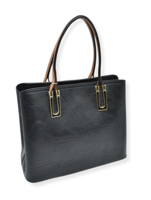 Chestnut Strap Shoulder Bag With Rustic Finish