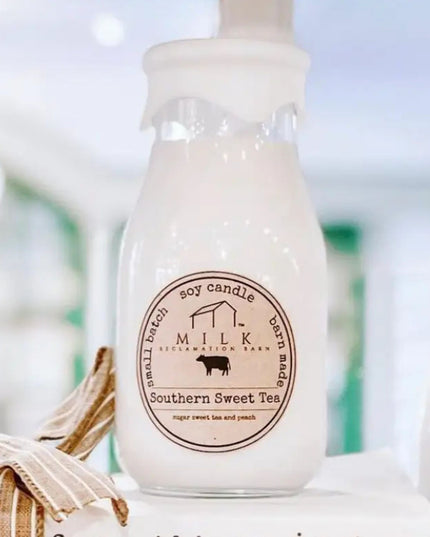 Southern Sweet Tea Milk Bottle Candle