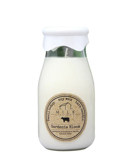 Gardenia Bloom Milk Bottle Candle